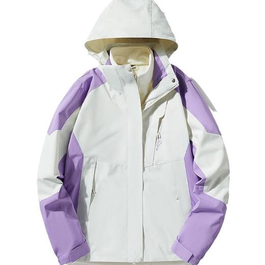 「三合一！数款可选」NASA ABOUT冲锋衣男女春秋季潮牌三合一登山服可拆卸防风防水外套上衣 商品图4