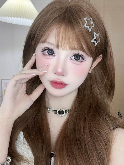 日抛 Winni&Milcaon 小羊松饼 14.5 着色13.7 粗边蓝黑 商品图1