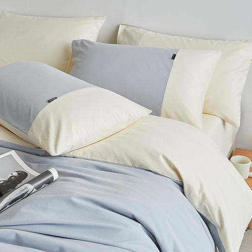 【拼色磨毛四件套】全棉秋冬磨毛精梳棉厚套件拼色四件套 商品图11