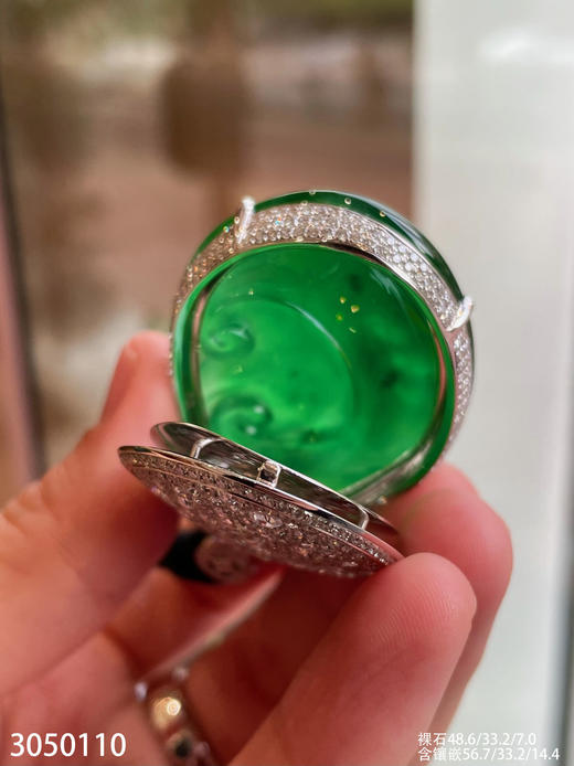 老坑玻璃种帝王绿如意吊坠【3050110】具体价格微信咨询 商品图7