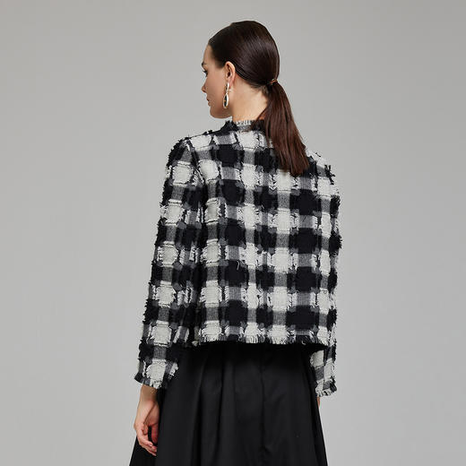 NH905斯尔丽2023秋冬新款宽松设计感圆领单排小个子上衣羊毛大衣 商品图1