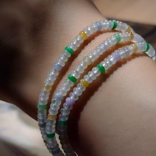 翡翠多彩算盘珠串 商品图2