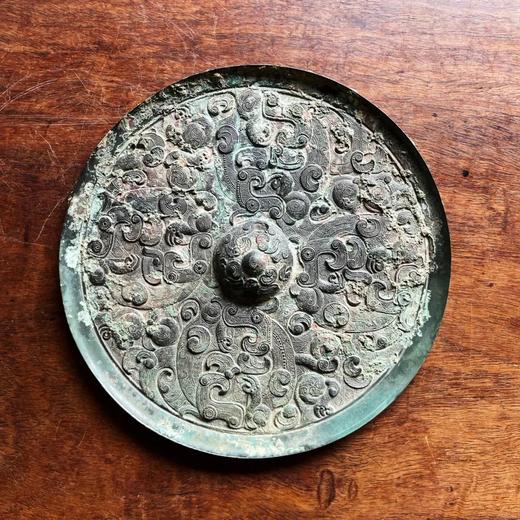 蟠龙交错纹青铜镜，顺丰包邮 商品图0