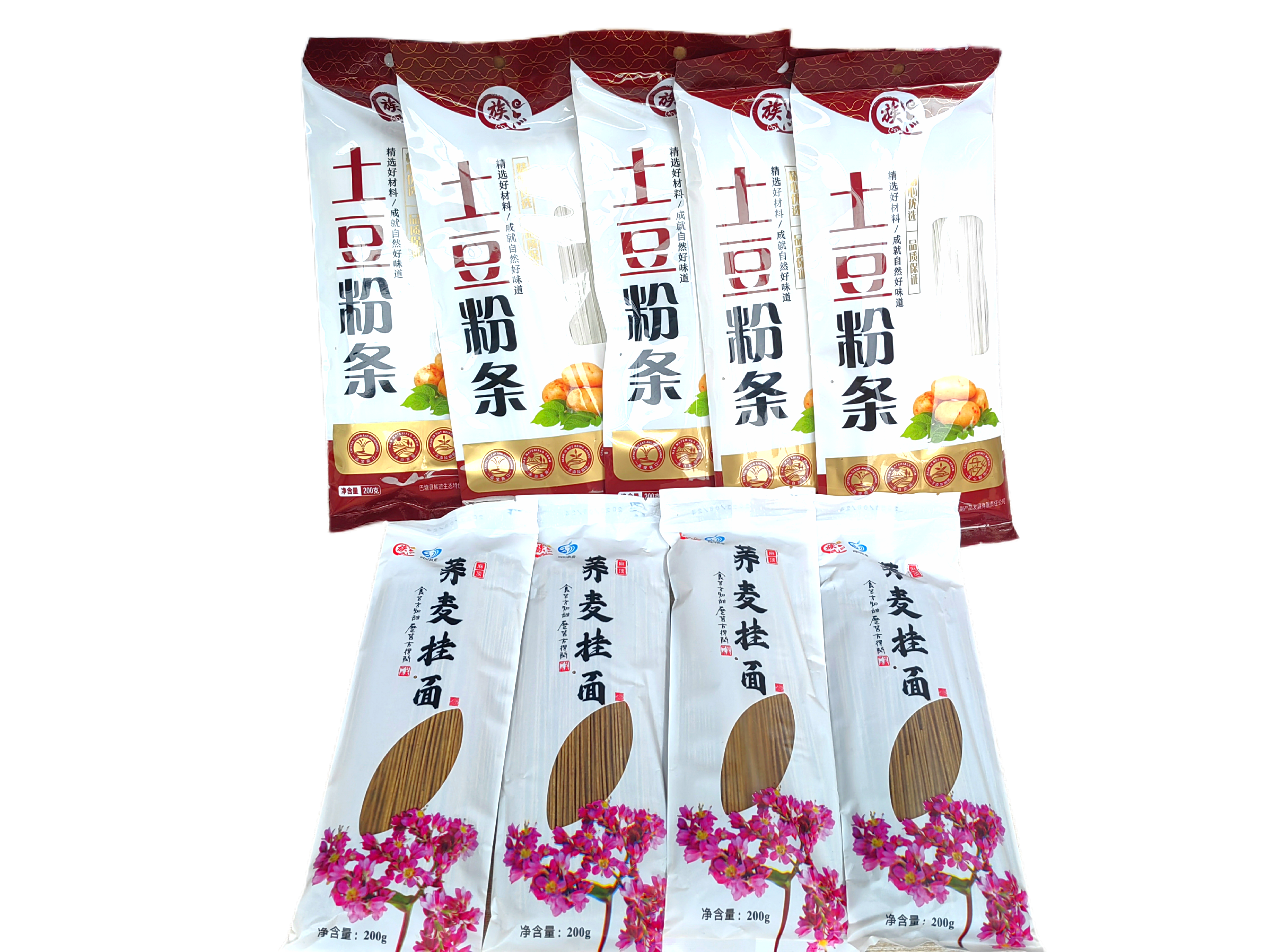 巴塘 ▏荞麦挂面200g*4袋 +土豆粉条200克*5份