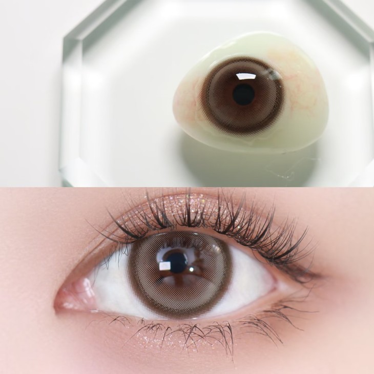 FLOWERCOLOR 年抛隐形眼镜 狗狗眼灰 14.2mm 1副/2片 左右度数可不同-VVCON美瞳商城10