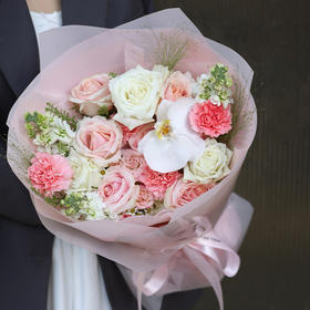 鲜花花束：柔情绮梦【提前24小时下单，随蛋糕送达，单点不送】