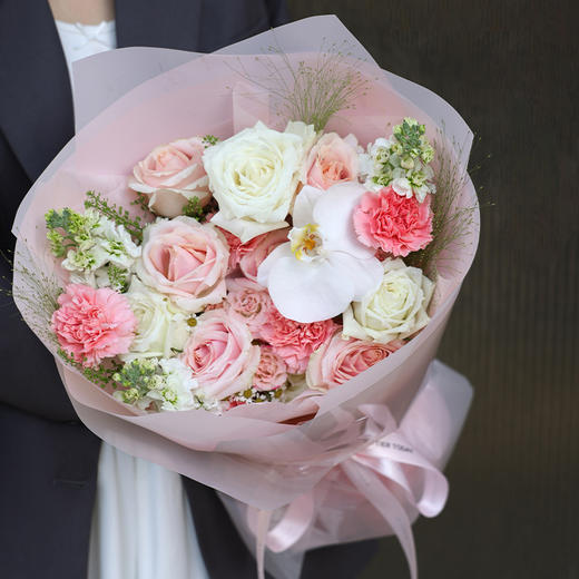 鲜花花束：柔情绮梦【提前24小时下单，随蛋糕送达，单点不送】 商品图0