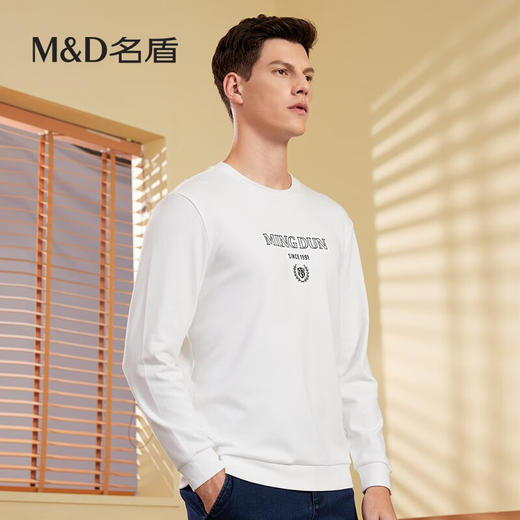 【名盾】MD名盾圆领长袖T恤男秋季印花衫套头圆领上衣52560 商品图2