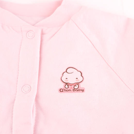 棉果果秋冬季有机棉纱男童女童夹棉对开哈衣连体衣连身衣M401722819629 商品图2