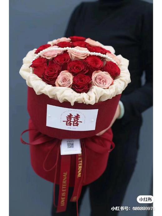订婚花束--红色小香风布 商品图9