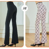 福利款~雀说高腰人鱼微喇叭裤设计感显瘦口袋鲨鱼芭比裤女秋冬加绒黑色休闲裤 商品缩略图1