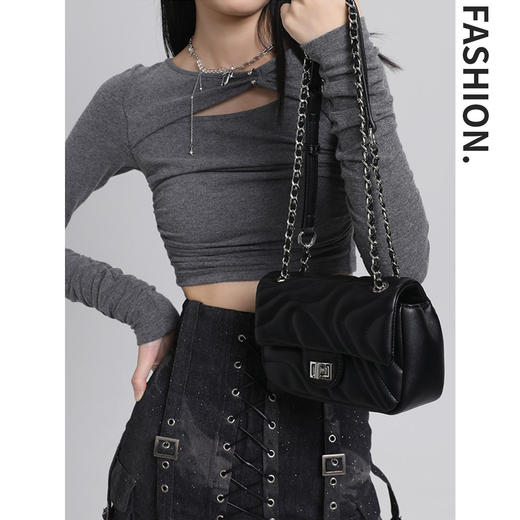 Safiya/索菲娅女2023新款手机小方包单肩包女士斜挎包SF9135034Y 商品图4