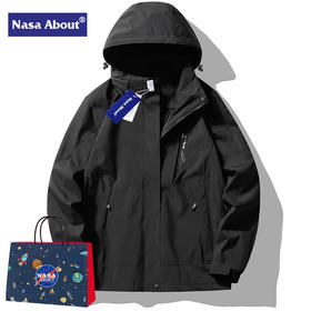 「三合一款！数色可选」NASA山系冲锋衣男春秋潮牌三合一可拆卸防水户外登山服女情侣外套上衣