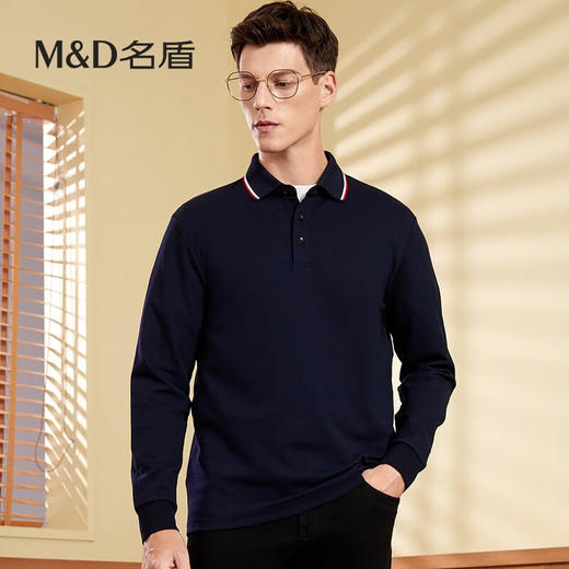 【名盾】MD名盾男士polo衫秋季商务休闲纯色棉质翻领保罗衫11594 商品图3