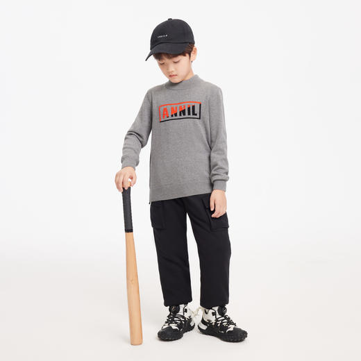 男童工装保暖弹力时尚85%鸭绒全腰针织羽绒裤安奈儿童装EB346109 商品图4