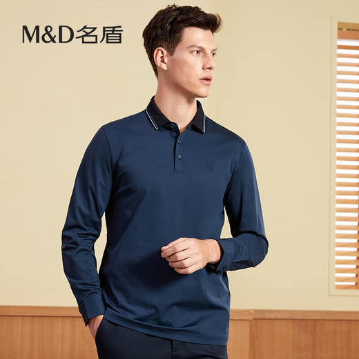 【名盾】MD名盾长袖polo衫男秋季商务休闲中青年翻领保罗衫11572 商品图3
