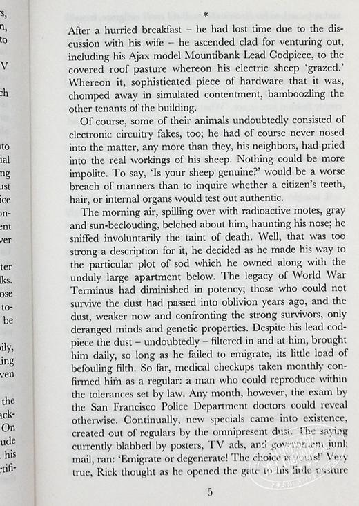 【中商原版】仿生人会梦见电子羊吗 科幻大师佳作系列 Do Androids Dream Of Electric Sheep 英文原版 Philip K Dick 商品图6