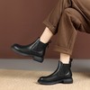 ZHR短靴2023秋冬新款厚底休闲短靴女显瘦靴子便捷套脚切尔西短靴 商品缩略图1