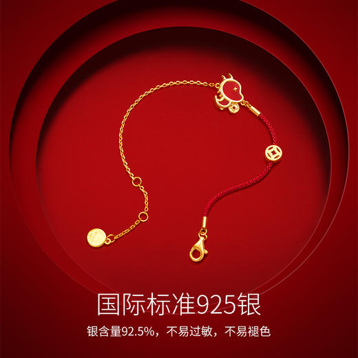 【暴富龙半红绳手链】范琦龙年生肖系列 龙年限定精美礼盒 S925银镶嵌红玛瑙材质手链 顺丰包邮 商品图2