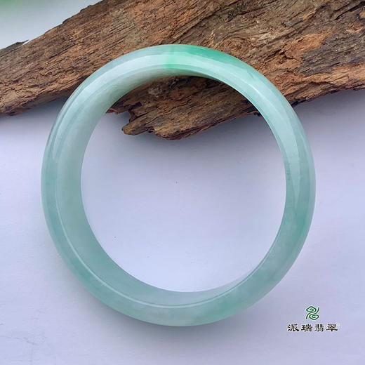 派瑞翡翠 翡翠手镯 糯种 飘花 商品图1