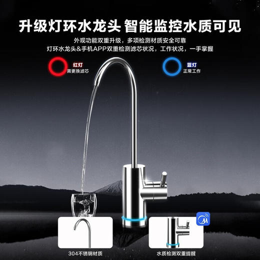 美的（Midea）MRO806-2000 净水器家用厨下五级过滤直饮机RO反渗透过滤花生净水机  旗舰800G大通量 商品图6