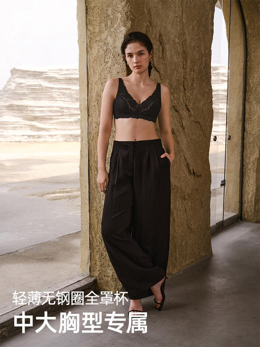 HSIA遐大胸显小文胸性感长三角杯胸罩包容全罩杯轻薄无钢圈内衣女 商品图1