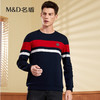 【名盾】MD名盾卫衣男秋季商务休闲条纹圆领打底针织衫52561 商品缩略图3