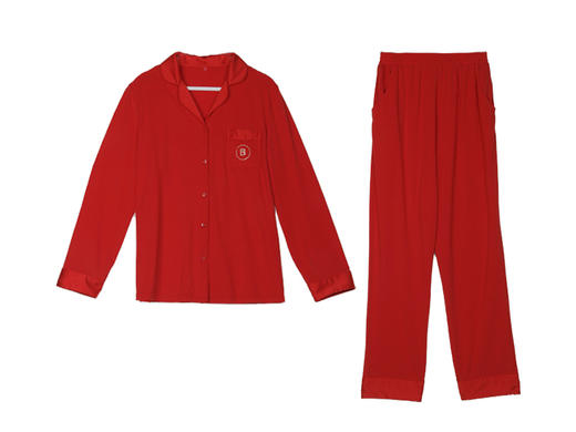 【99元限时秒杀】【有红色】【秀黛】女棉莫长袖套装女居家服女士长袖长裤睡衣家居服H3554104T【门店同款】【如遇缺货自动退款，介意勿拍】 商品图7