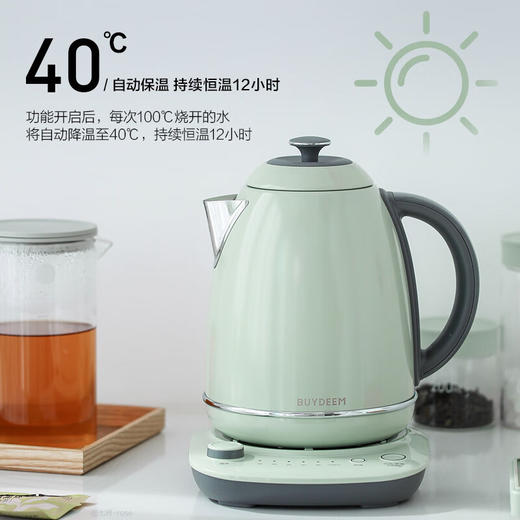 【小家电】北鼎炫彩304不锈钢调温电水壶K740CHF 商品图3