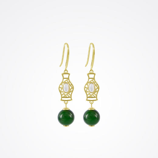 平安碧玉耳环 商品图0