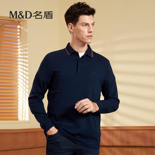 【名盾】MD名盾长袖polo衫男秋季商务休闲中青年翻领保罗衫11595 商品图2