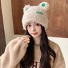 【韩版可爱小熊帽，针织帽潮显脸小！】大头围软糯可爱小熊耳朵毛绒帽，女秋冬季保暖显脸小，宽松甜美护耳帽 商品缩略图0