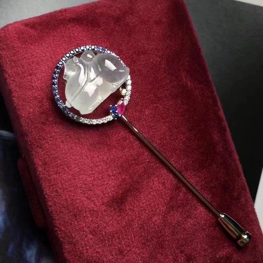 【白马踏清秋】18k镶嵌翡翠胸针 商品图11