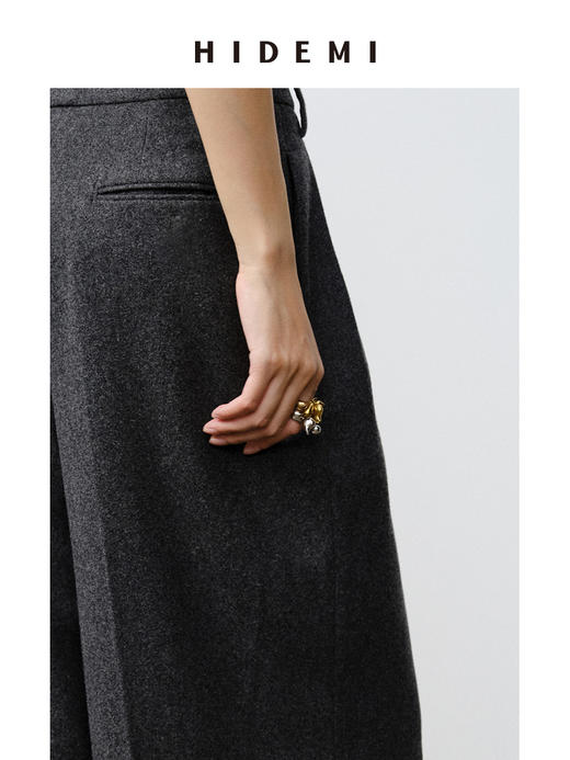 HIDEMI 河流水滴系列流线型设计感开口式金银拼色戒指 商品图5