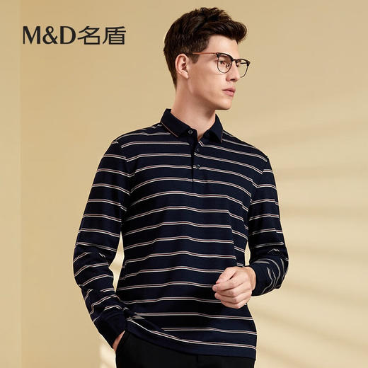 【名盾】MD名盾长袖polo衫男士秋季商务休闲翻领保罗衫11566 商品图3