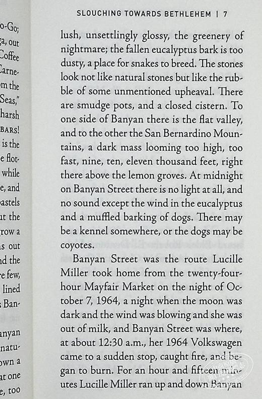 预售 【中商原版】琼 狄迪恩 向伯利恒跋涉 Slouching Towards Bethlehem Essays英文原版 Joan Didion 商品图6