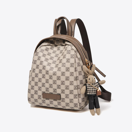 Safiya/索菲娅2023新款时尚旅游印花双肩包小熊感女式手拿包包SF900357Y 商品图3