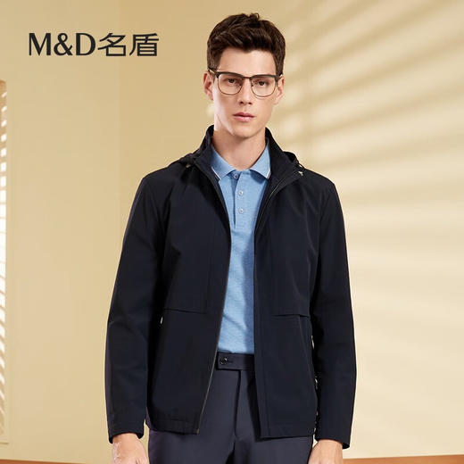 【名盾】MD名盾男士夹克秋季商务休闲抗皱御寒连帽外套91552 商品图4