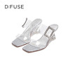 D:FUSE迪芙斯2024夏季新款钻扣一字带水晶拖鞋仙女鞋DF42110775 商品缩略图0