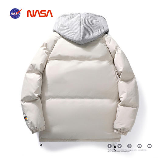 「数款可选！NASA联名棉服」男款冬季潮牌青少年高中学生棉衣羽绒服外套加厚棉袄上衣 商品图1