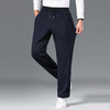 【新款DZP】大依优型大码加绒休闲裤松紧腰直口加肥加大宽松舒适运动裤男装加绒裤子长裤 商品缩略图1