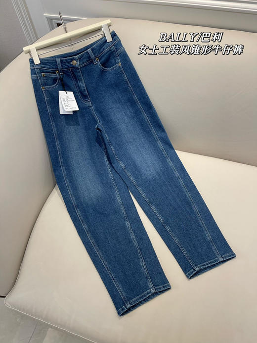 巴li女士牛仔长裤 微拉绒秋冬牛仔面料天花板 商品图4