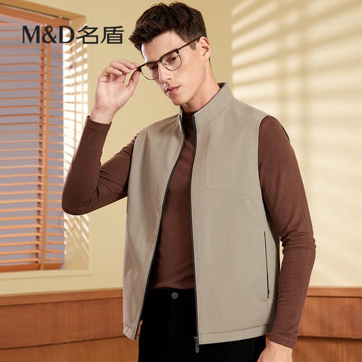 【名盾】MD名盾背心外套商务男秋冬新品中青年无袖马甲56551 商品图3