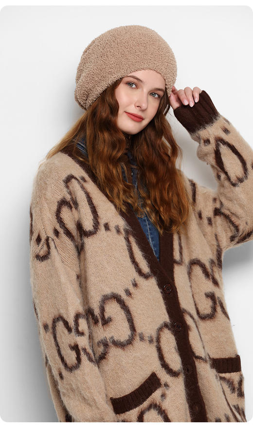 【云优选】卡蒙女士提花针织帽 商品图7