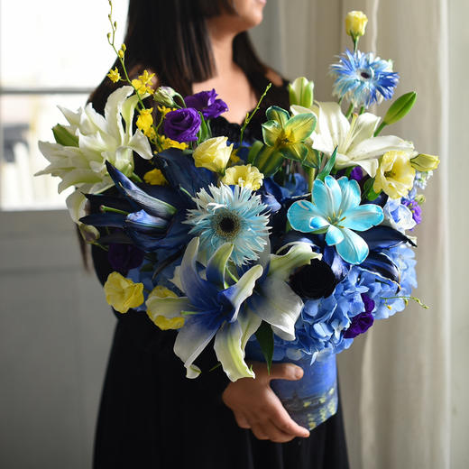 《星夜》梵高油画系列蓝色系抱抱桶 商品图6