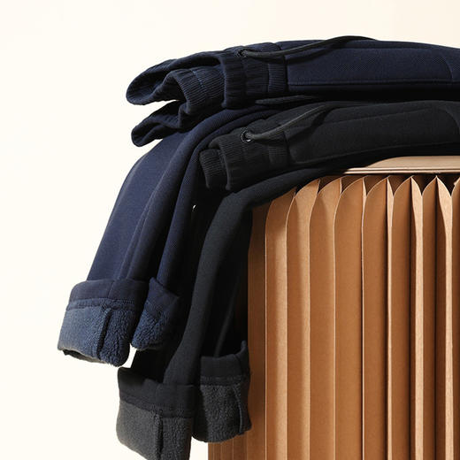 【新款DZP】大依优型大码加绒休闲裤松紧腰直口加肥加大宽松舒适运动裤男装加绒裤子长裤 商品图2