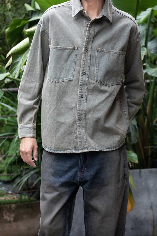 W333525191美式复古牛仔衬衫 商品图2