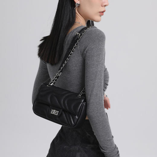 Safiya/索菲娅女2023新款手机小方包单肩包女士斜挎包SF9135034Y 商品图3