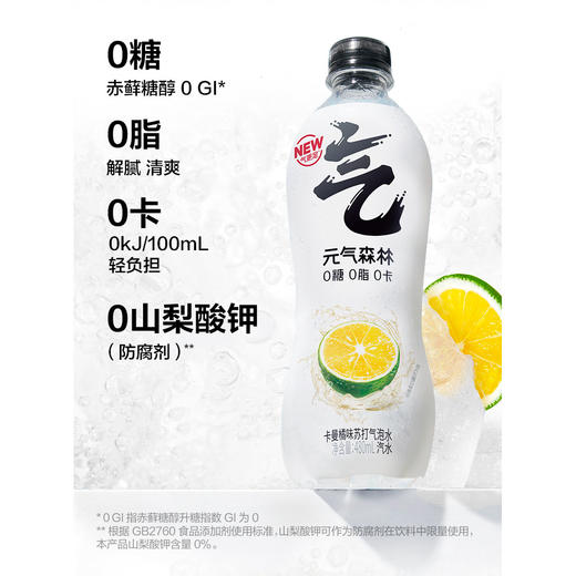元气森林卡曼橘苏打气泡水480毫升*15 商品图2