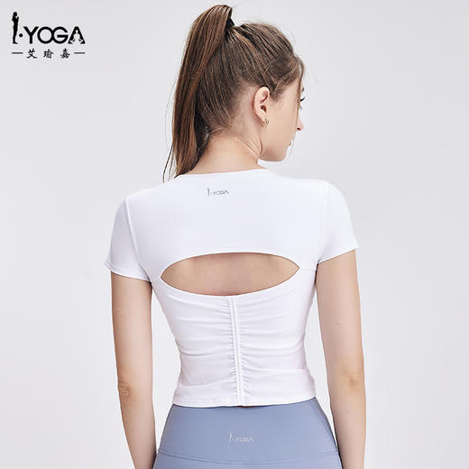 IYOGA透气舒适瑜伽运动短袖带垫垫T062 商品图2